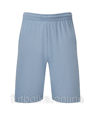 Мінеральні блакитні чоловічі шорти літні Iconic 195 Jersey Shorts Fruit of the loom, фото 1