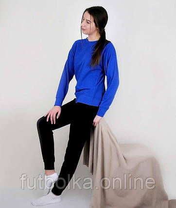 Яскраво-Синій жіночий спортивний костюм для тренувань Lightweight raglan sweat lady-fit Fruit of the loom, фото 1