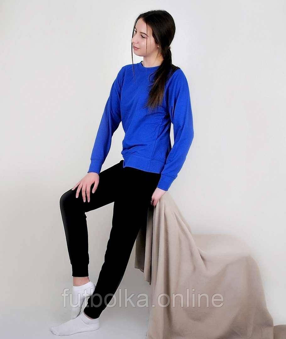 Яскраво-Синій жіночий спортивний костюм для тренувань Lightweight raglan sweat lady-fit Fruit of the loom