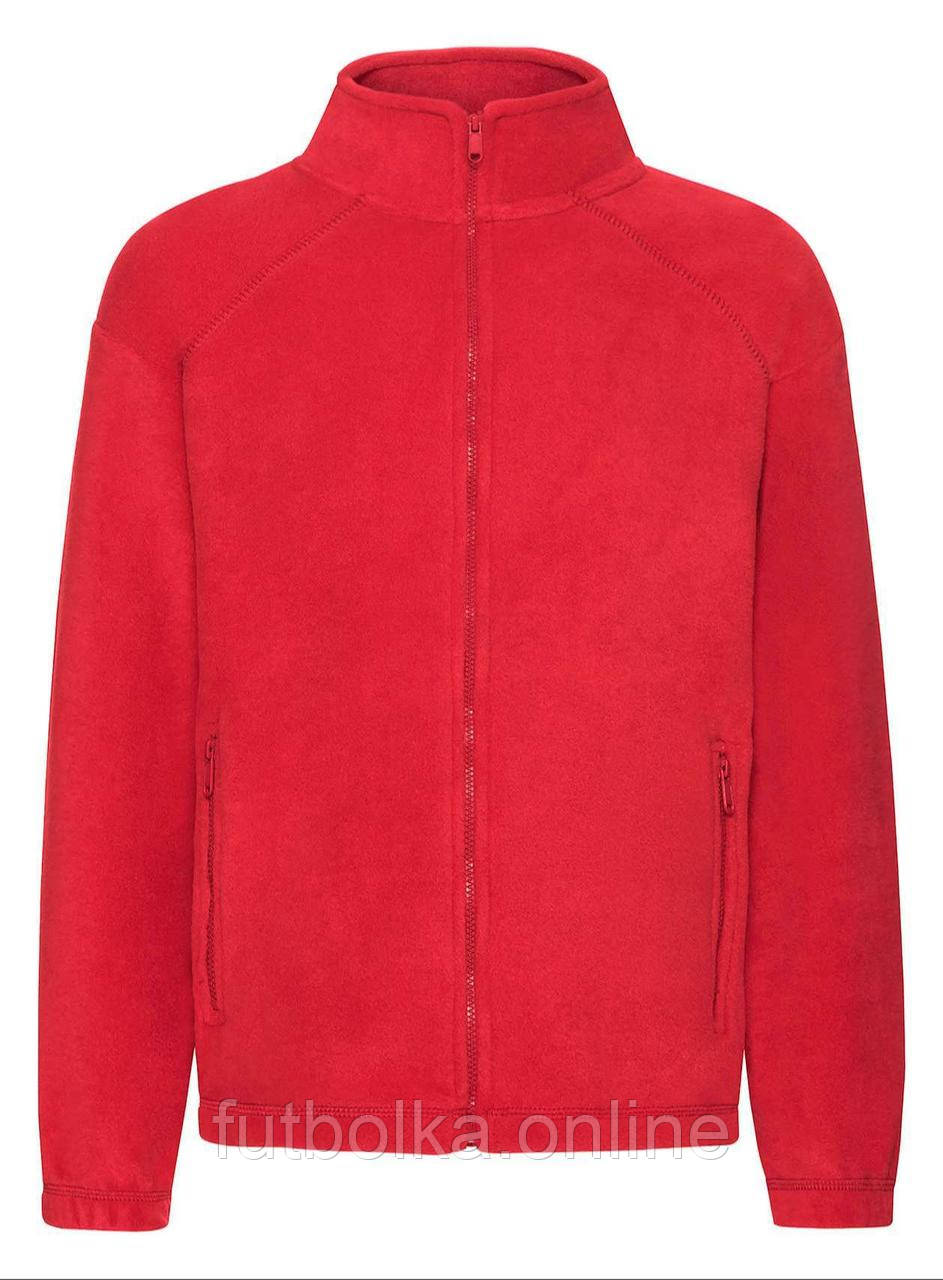 Червона дитяча кофта для дівчинки на блискавці Full zip fleece kids Fruit of the loom