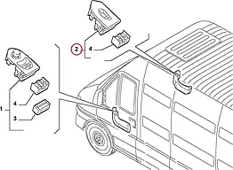 Кнопка склопідйомника права Fiat Ducato 244, Peugeot Boxer, Citroen Jumper (2002-2006), 735315616, 655T5