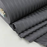 Сатин страйп графитового кольори 1*1 см ширина 240 см № VS-00-10, фото 2