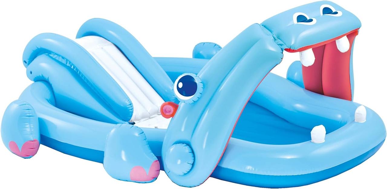 Дитячий ігровий центр-басейн з гіркою Hippo Play Center Intex 57150