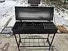 Мангал барбекю з кришкою. 5 мм. Стаціонарний, розбірний, зі столиками VULKAN KDS! В комплекті повний набор аксесуарів, фото 3
