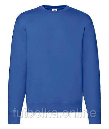 Яскраво-Синій чоловічий светр вільний Premium set-in sweat Fruit of the loom, фото 1