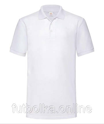 Біле поло чоловіче щільне 65/35 Heavy polo Fruit of the loom, фото 1