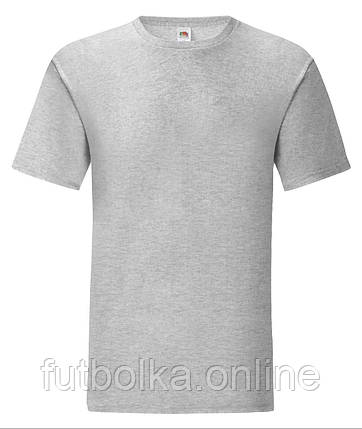 Сіро-Лілова футболка чоловіча полегшена Iconic Fruit of the loom, фото 1