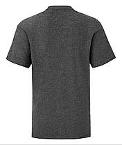 Темно-Сіра Меланж футболка дитяча для хлопчика базова Kids Iconic T Fruit of the loom, фото 3