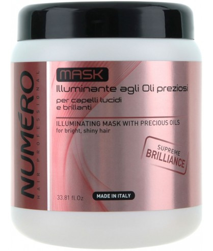 Маска Brelil Numero для блиску волосся на основі цінних олій 1000 мл, фото 1