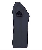 Глибоко Темно-Синя жіноча футболка однотонна з V-подібним вирізом Lady-fit v-neck Fruit of the loom, фото 2