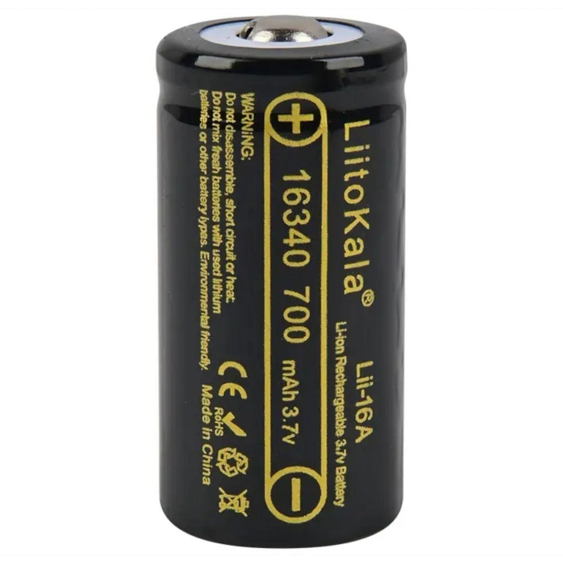 Акум. літій-іонний 16340 LiitoKala Lii-16A 700mAh, Li-ion акумулятор 3.7В