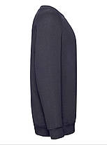 Глибокий Темно-Синій дитячий світшот модний Premium raglan sweat kids Fruit of the loom, фото 2