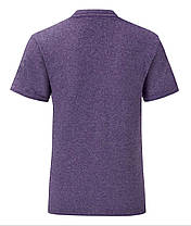 Фіолетова Меланжева дитяча футболка для дівчинки літня Girls Iconic T Fruit of the loom, фото 3