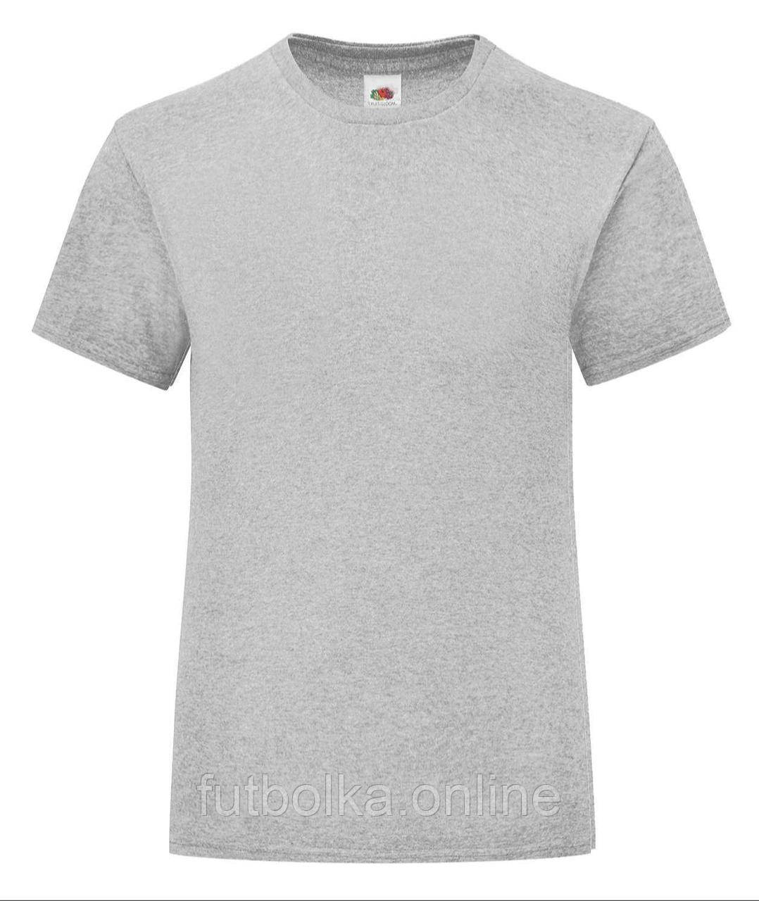 Сіро-Лілова дитяча футболка для дівчинки літня Girls Iconic T Fruit of the loom