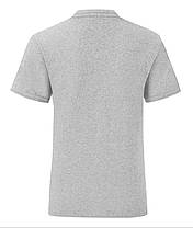 Сіро-Лілова дитяча футболка для дівчинки літня Girls Iconic T Fruit of the loom, фото 3