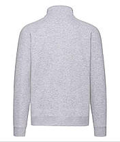 Сіро-Лілова чоловіча кофта на застібці Premium sweat jacket Fruit of the loom, фото 4