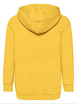 Сонячно Жовта толстовка дитяча тепла hooded sweat kids Fruit of the loom, фото 3