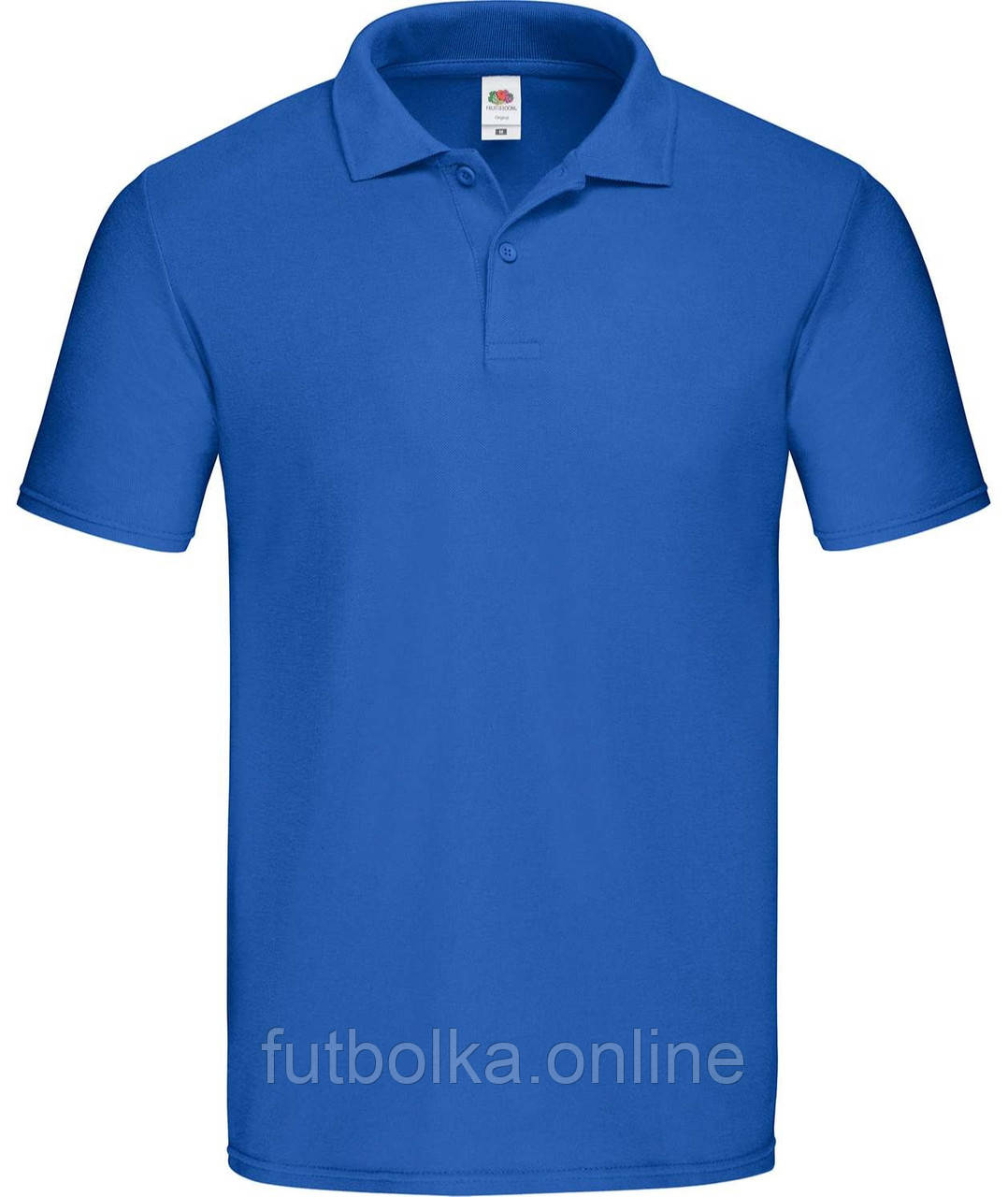 Яскраво-Синя футболка поло чоловіча вільна Original polo Fruit of the loom