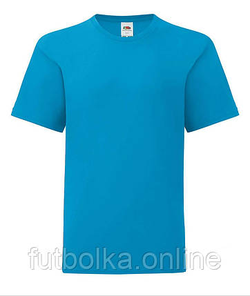 Ультрамаринова дитяча футболка для дівчинки літня Girls Iconic T Fruit of the loom, фото 1
