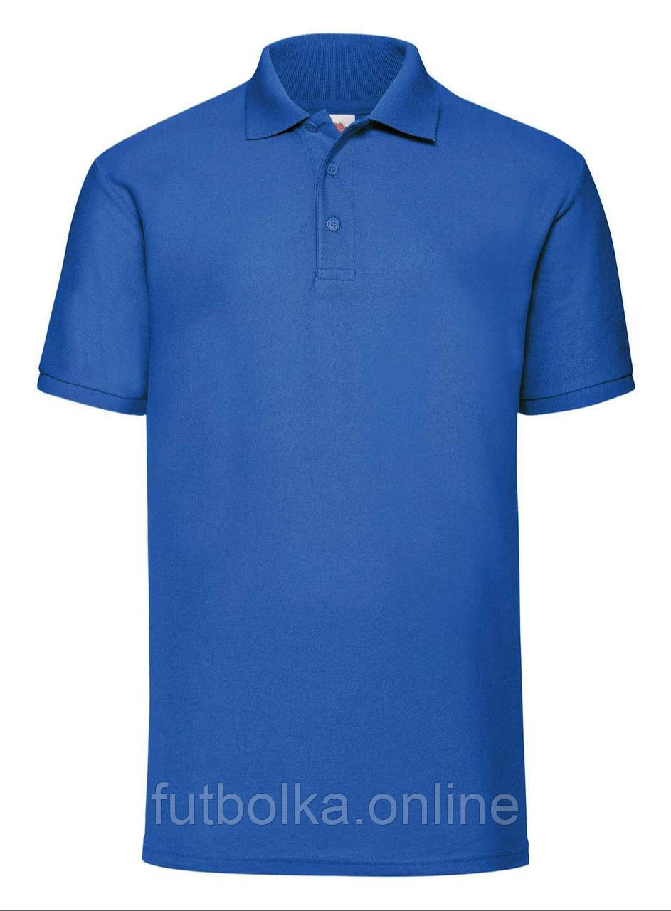 Яскраво-Синє поло чоловіче класичне 65/35 Polo Fruit of the loom
