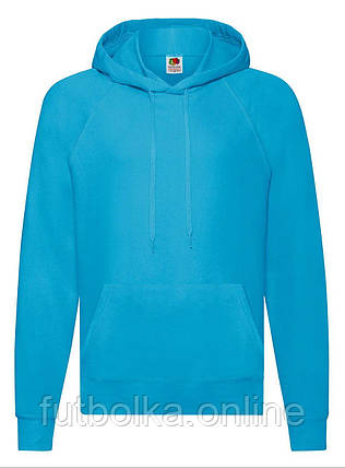 Ультрамарин худі чоловічий вільний Lightweight hooded sweat Fruit of the loom, фото 1