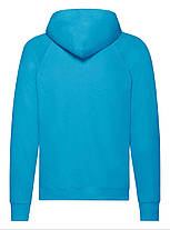 Ультрамарин худі чоловічий вільний Lightweight hooded sweat Fruit of the loom, фото 4