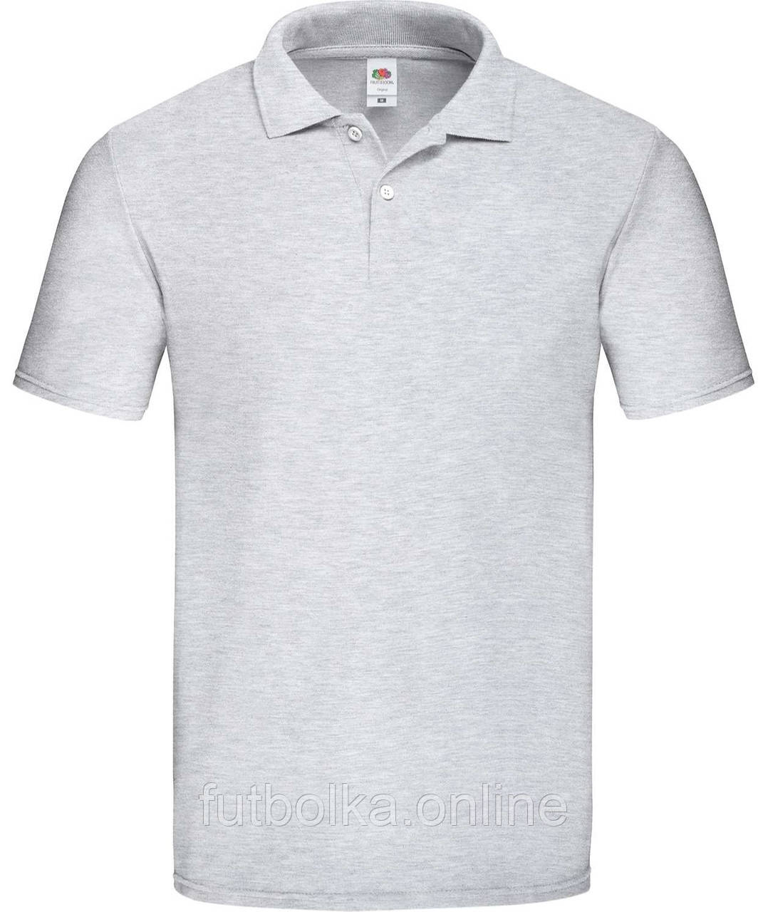 Сіро-Лілова футболка поло чоловіча вільна Original polo Fruit of the loom