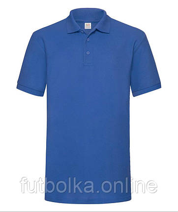 Яскраво-Синє поло чоловіче щільне 65/35 Heavy polo Fruit of the loom, фото 1