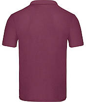 Бордова футболка поло чоловіча вільна Original polo Fruit of the loom, фото 3
