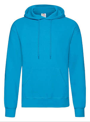 Ультрамаринова толстовка чоловіча базова Classic hooded sweat Fruit of the loom, фото 2
