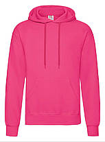 Малинова толстовка чоловіча базова Classic hooded sweat Fruit of the loom, фото 5