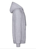 Сіро-Ліловий худі чоловічий вільний Lightweight hooded sweat Fruit of the loom, фото 2