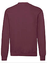 Бордовий чоловічий пуловер класичний Classic set-in sweat Fruit of the loom, фото 6