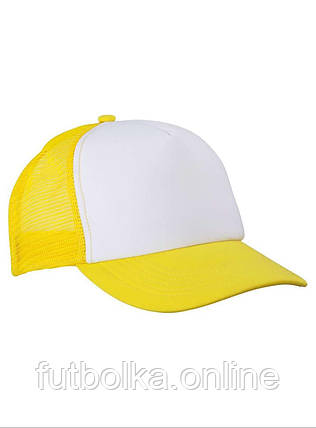 Біла кепка з сіткою 5 Panel Polyester Mesh Cap Myrtle Beach, фото 1