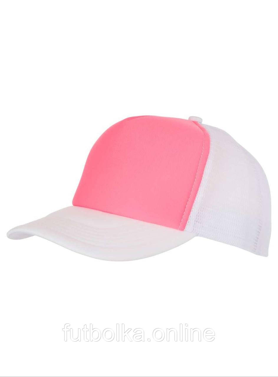 Малинова кепка з сіткою 5 Panel Polyester Mesh Cap Myrtle Beach