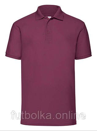 Бордове поло чоловіче класичне 65/35 Polo Fruit of the loom, фото 1