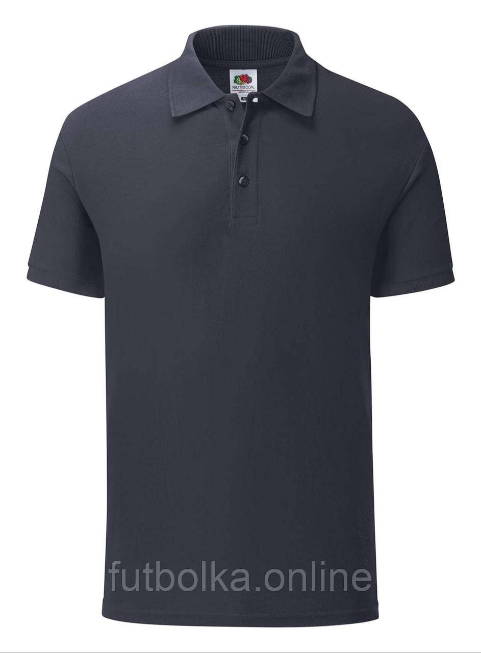 Глибоко Темно-Синя футболка поло чоловіча приталена 65/35 Tailored Fit Polo Fruit of the loom