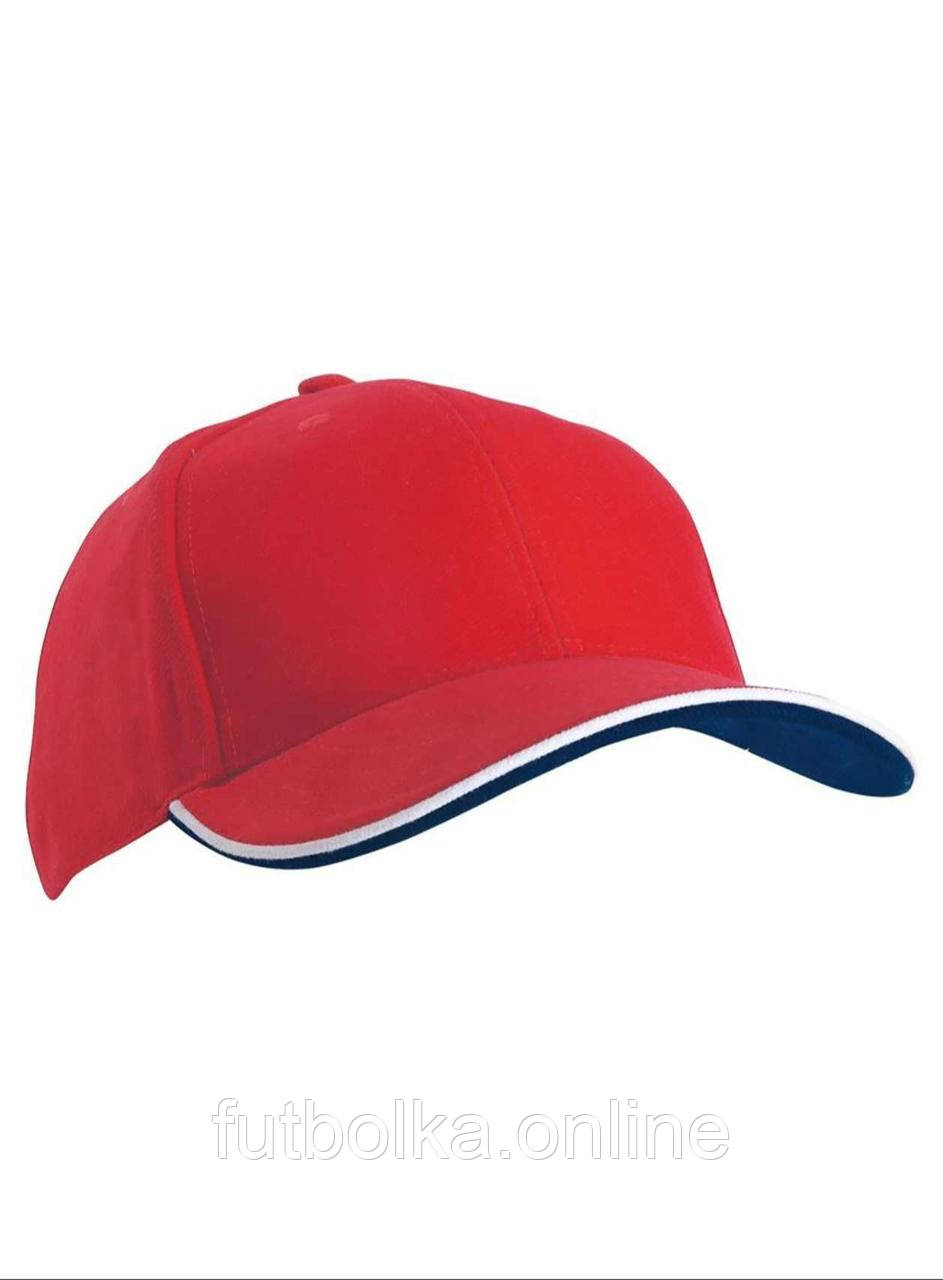 Червона кепка спортивна 6 Panel Double Sandwich Cap Myrtle Beach