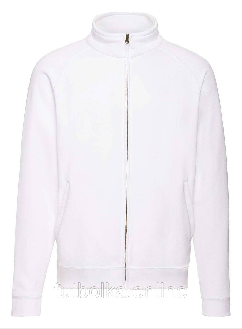 Біла кофта чоловіча на замку Classic sweat jacket Fruit of the loom