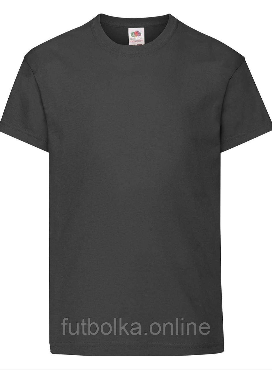 Чорна дитяча футболка модна Original kids T Fruit of the loom