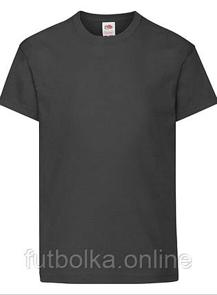 Чорна дитяча футболка модна Original kids T Fruit of the loom, фото 1