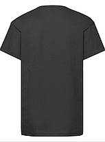 Чорна дитяча футболка модна Original kids T Fruit of the loom, фото 3