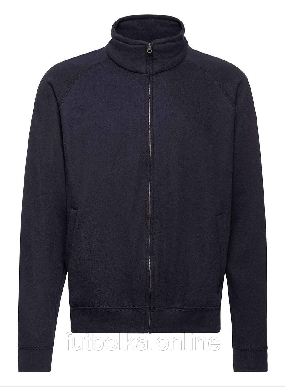 Глибоко Темно-Синя кофта чоловіча на замку Classic sweat jacket Fruit of the loom