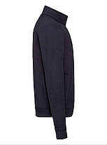 Глибоко Темно-Синя кофта чоловіча на замку Classic sweat jacket Fruit of the loom, фото 3