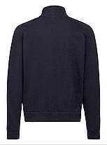 Глибоко Темно-Синя кофта чоловіча на замку Classic sweat jacket Fruit of the loom, фото 4