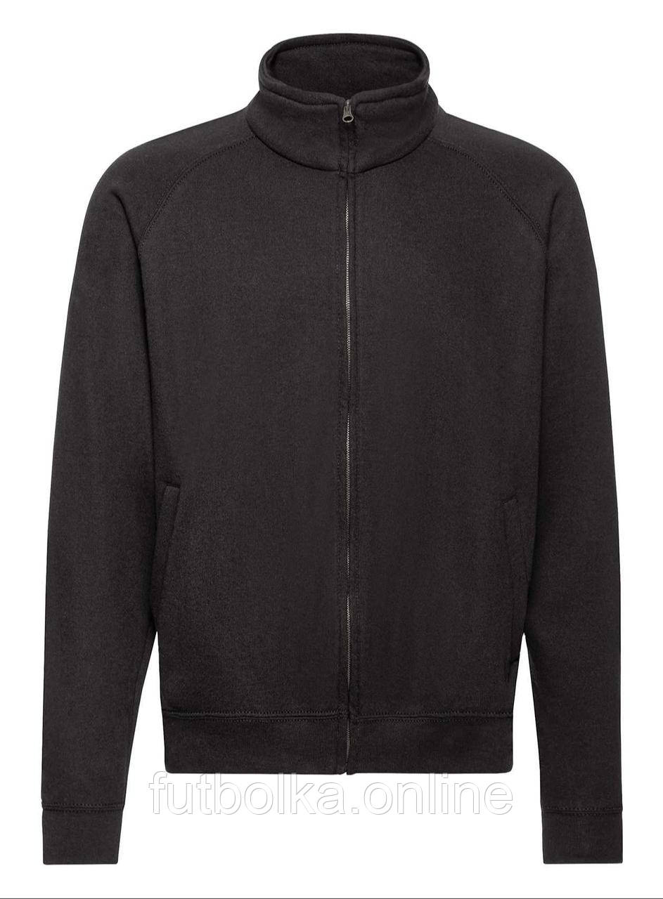 Чорна кофта чоловіча на замку Classic sweat jacket Fruit of the loom