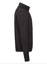 Чорна кофта чоловіча на замку Classic sweat jacket Fruit of the loom, фото 3