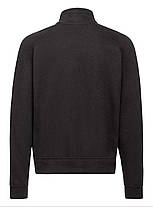 Чорна кофта чоловіча на замку Classic sweat jacket Fruit of the loom, фото 4