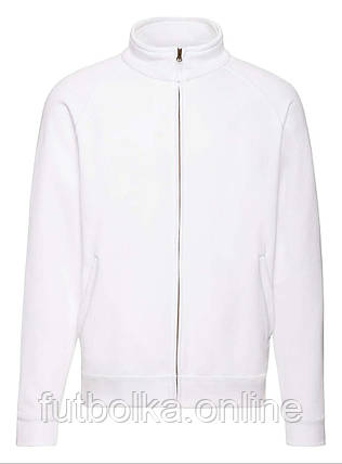 Біла кофта чоловіча на замку Classic sweat jacket Fruit of the loom, фото 1