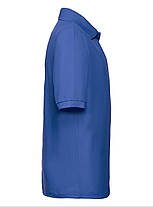 Яскраво-Синя дитяча футболка поло в школу 65/35 Polo kids Fruit of the loom, фото 2